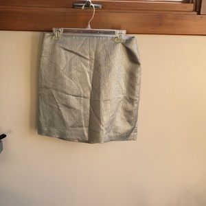 Silk Metallic and Cotten blend mini skirt from Ann Taylor.
